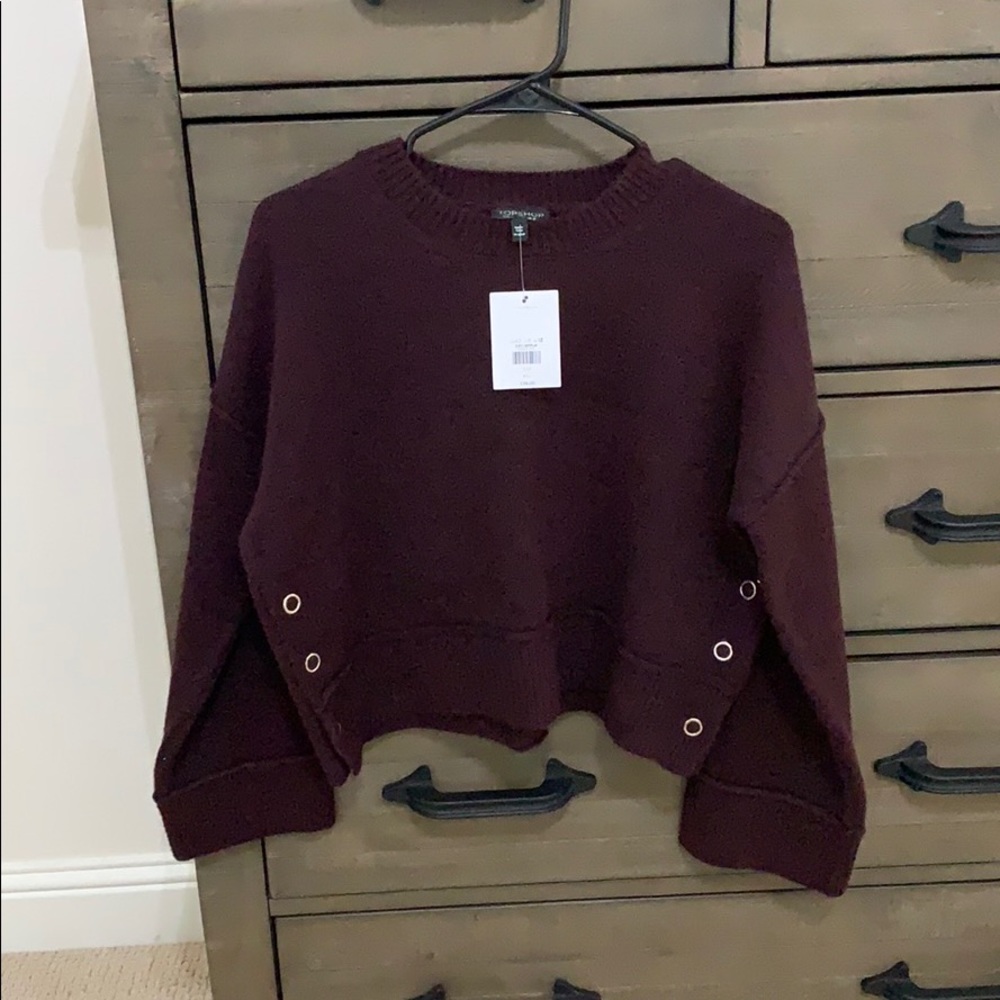 cropped, bell sleeve sweater